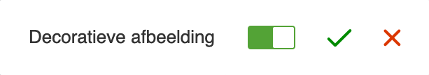 Aanduiding en switch om in CKEditor voor Drupal aan te geven of het gaat om een decoratieve of informatieve afbeelding