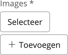 Een specifiek afbeeldingsveld in Bloomreach om meerdere afbeeldingen te selecteren